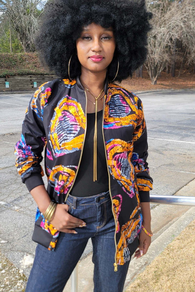 TEVI BOMBER JACKET- ORANGE