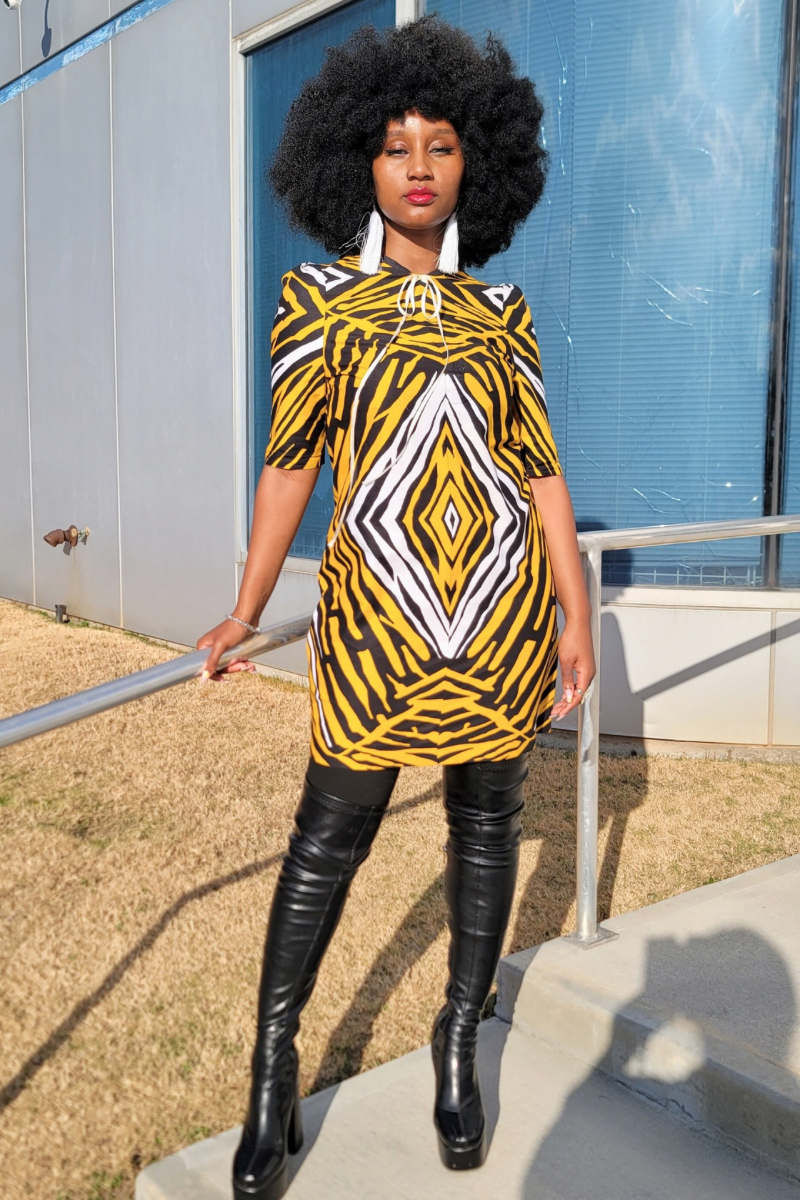 GANBATTE SHEATH DRESS