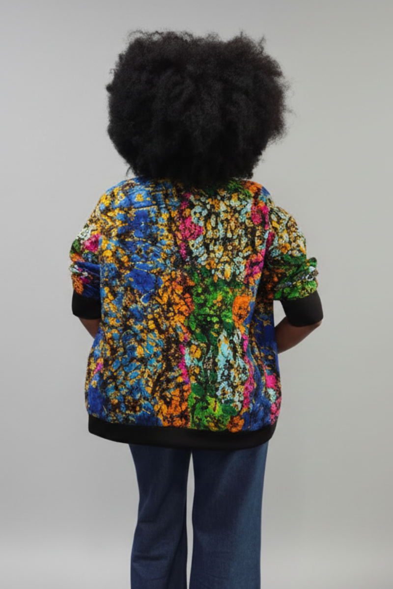 MELANGE BOMBER JACKET