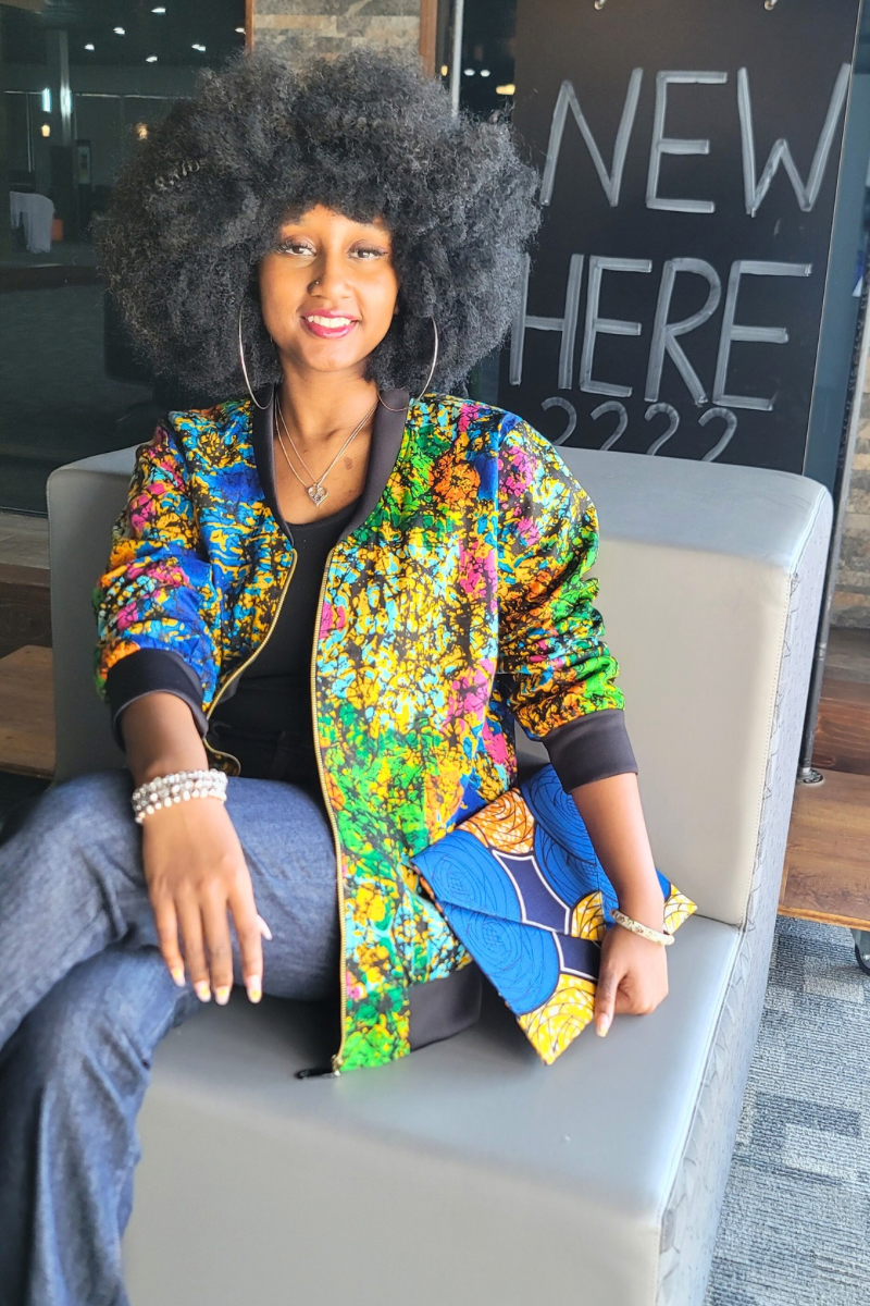 MELANGE BOMBER JACKET