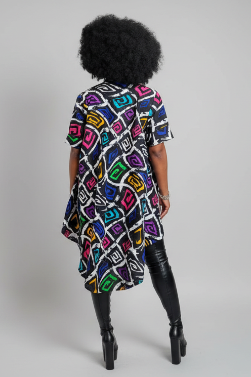 LIVI WATERFALL SHIRT DRESS