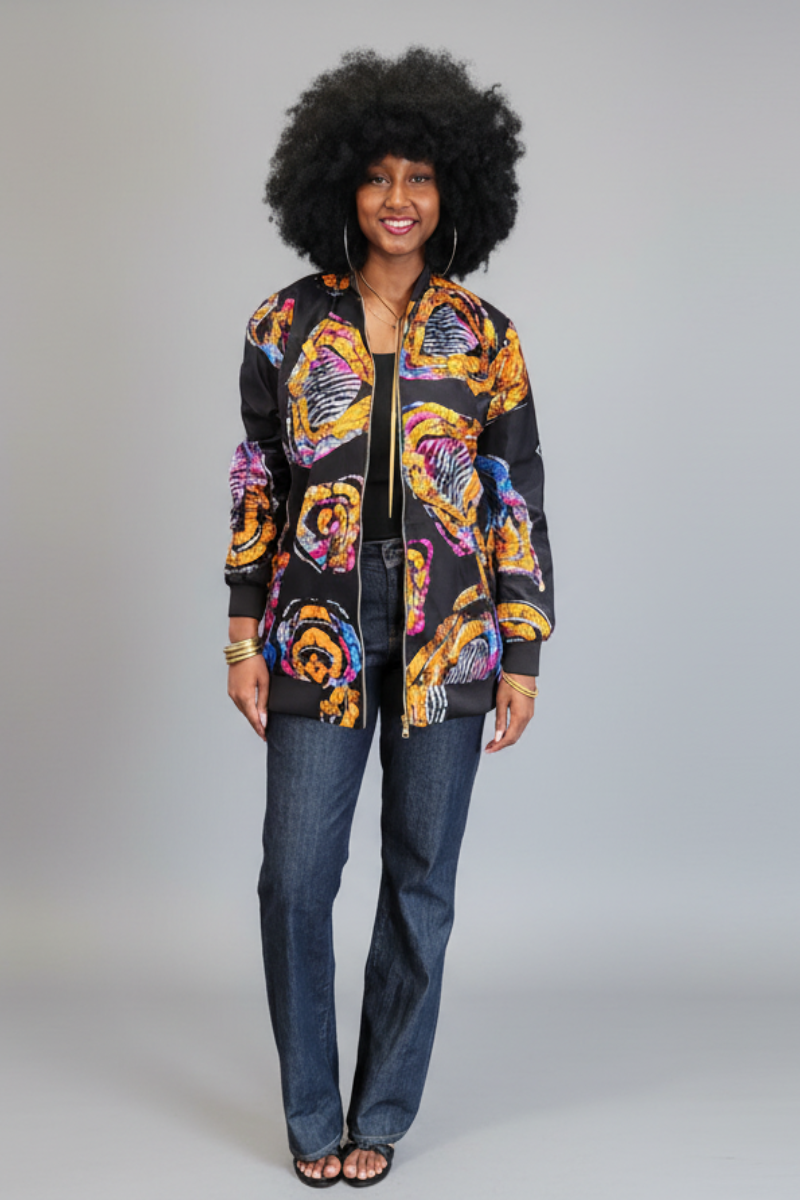 TEVI BOMBER JACKET- ORANGE